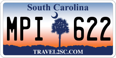 SC license plate MPI622