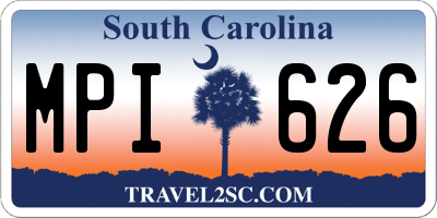 SC license plate MPI626