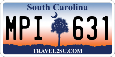 SC license plate MPI631