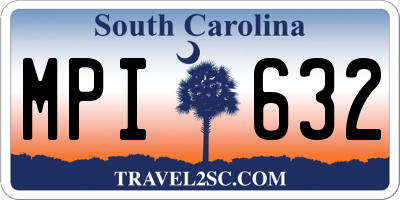 SC license plate MPI632