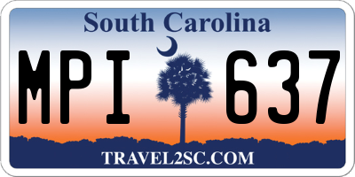 SC license plate MPI637