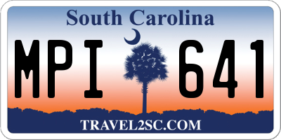 SC license plate MPI641