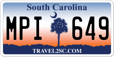 SC license plate MPI649