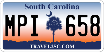 SC license plate MPI658