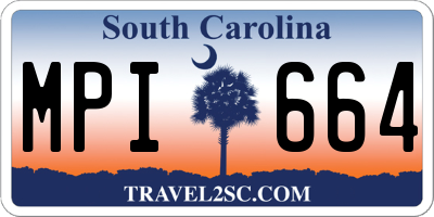 SC license plate MPI664