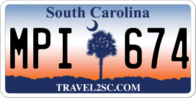 SC license plate MPI674