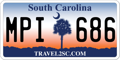 SC license plate MPI686