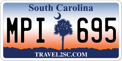SC license plate MPI695