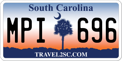 SC license plate MPI696