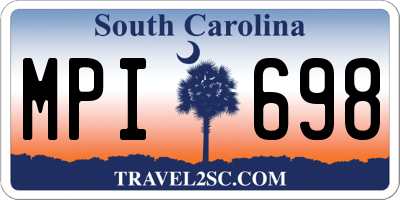 SC license plate MPI698