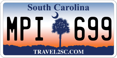 SC license plate MPI699