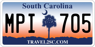 SC license plate MPI705
