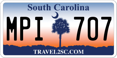 SC license plate MPI707