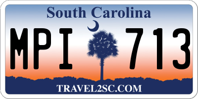 SC license plate MPI713