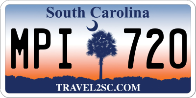 SC license plate MPI720