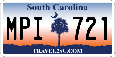 SC license plate MPI721