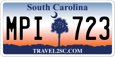 SC license plate MPI723