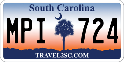 SC license plate MPI724