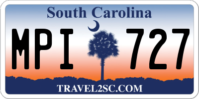 SC license plate MPI727