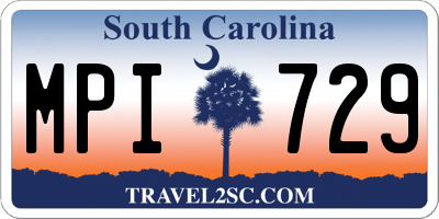 SC license plate MPI729