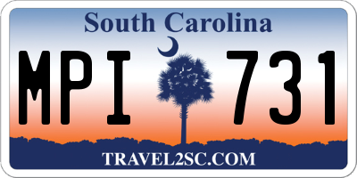 SC license plate MPI731