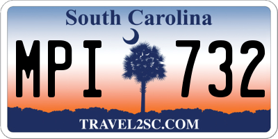 SC license plate MPI732