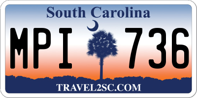 SC license plate MPI736