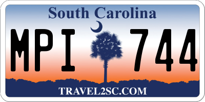 SC license plate MPI744