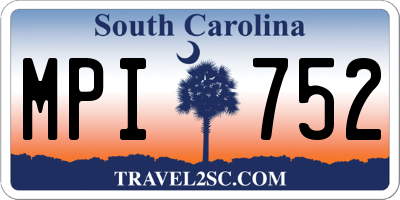 SC license plate MPI752