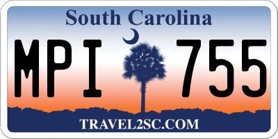 SC license plate MPI755