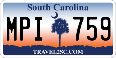 SC license plate MPI759