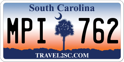 SC license plate MPI762
