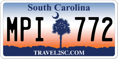 SC license plate MPI772