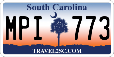 SC license plate MPI773