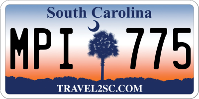 SC license plate MPI775