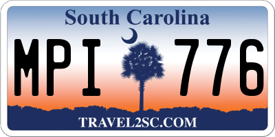 SC license plate MPI776