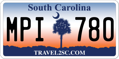 SC license plate MPI780