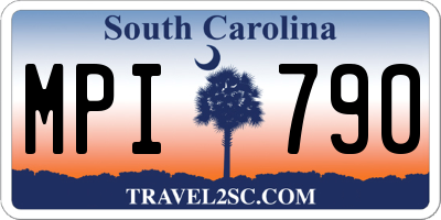 SC license plate MPI790