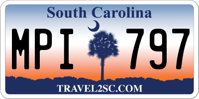 SC license plate MPI797
