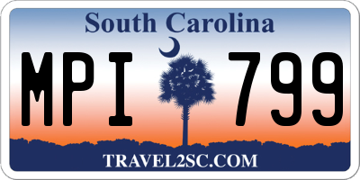 SC license plate MPI799