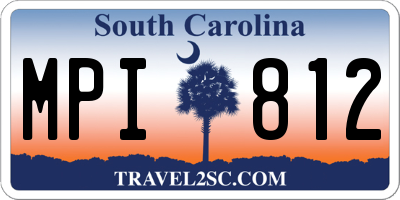 SC license plate MPI812