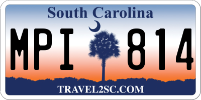 SC license plate MPI814