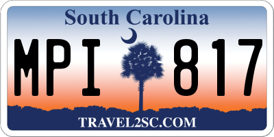 SC license plate MPI817