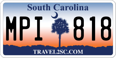 SC license plate MPI818