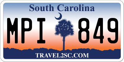 SC license plate MPI849