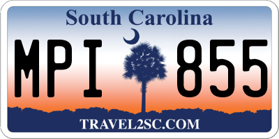 SC license plate MPI855