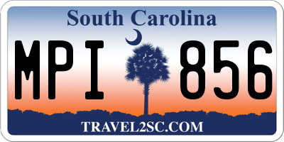 SC license plate MPI856