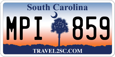 SC license plate MPI859