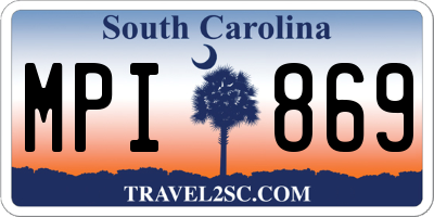 SC license plate MPI869