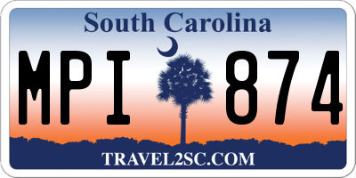 SC license plate MPI874